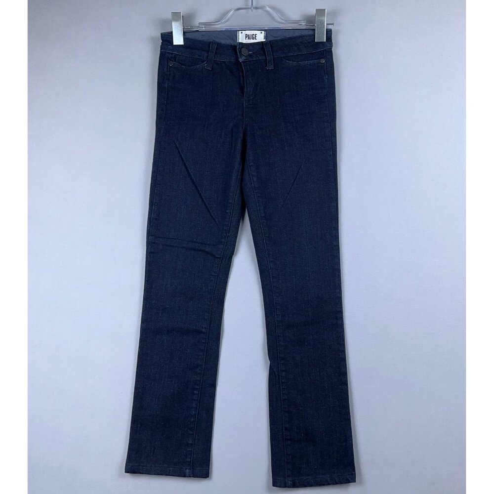 Paige Skinny Jeans Womens Size W27 Low Rise Dark Wash Five Design Pockets Blue